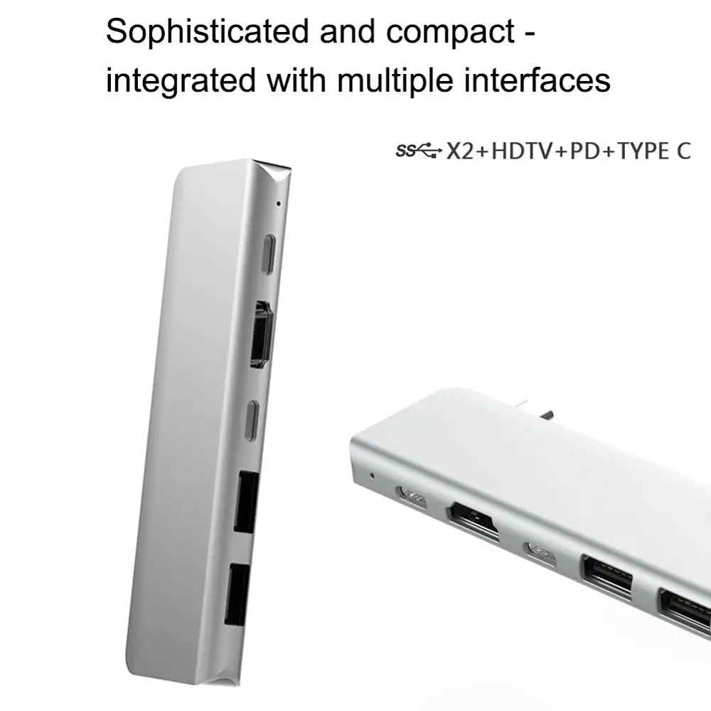 USB C адаптер для MacBook Pro Air или ноутбука 5 в 1 Type OTG Hub Dongle Splitter подключение 4K HDMI Мульти