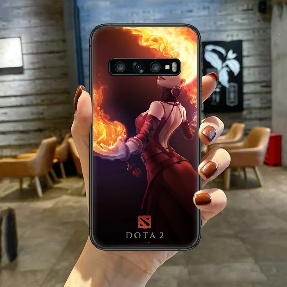 

DOTA2 Game Phone Case Cover For For SamSung Galaxy S Note 7 8 9 10 20 Uitra Plus E Lite Black black Funda 3D Bumper Soft Back