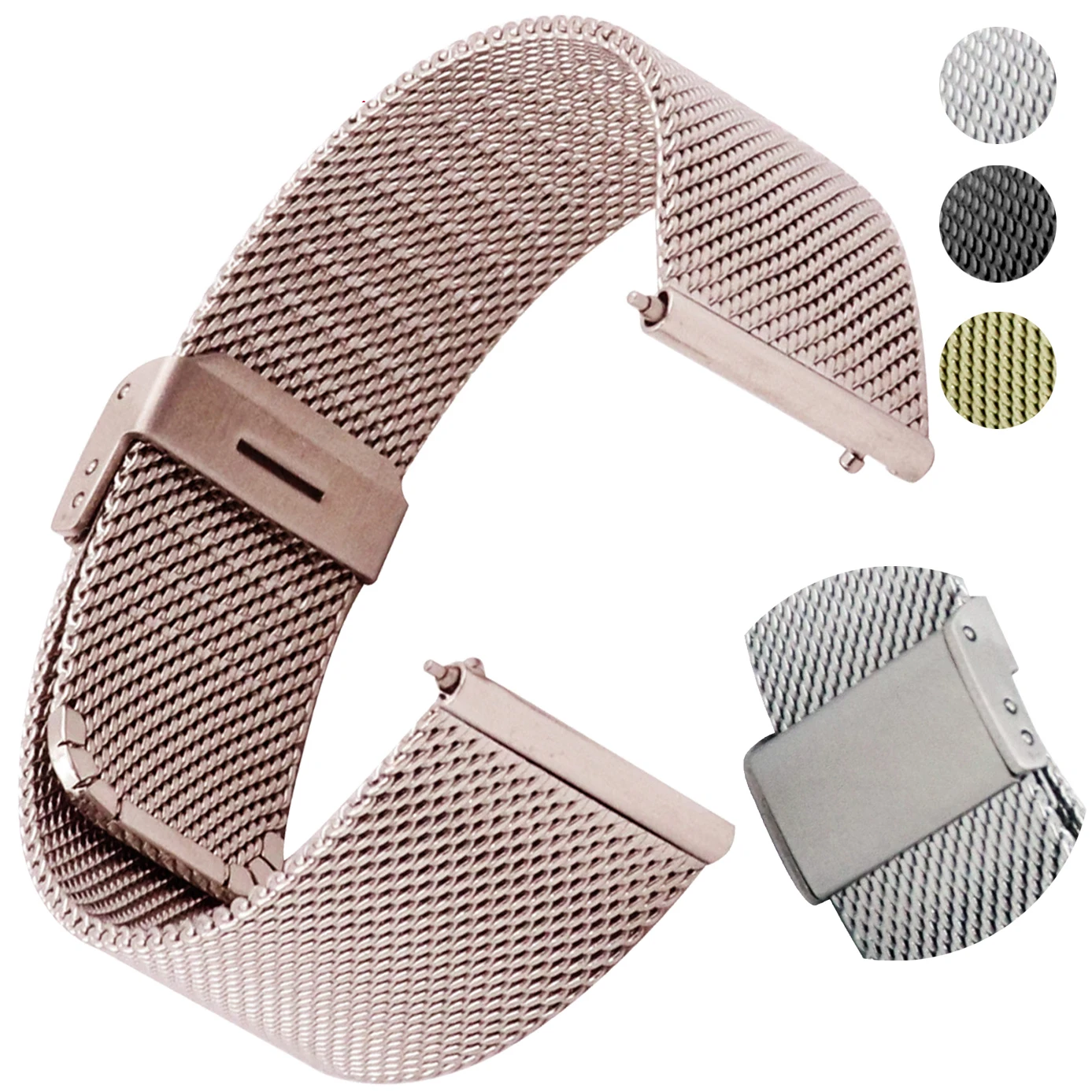 

Stainless Steel 20mm22mm Watch Band for Realme Watch/ 2 /2 Pro Metal Milanese Wristband Bracelet for Amazfit Stratos3/GTS2/GTR 2
