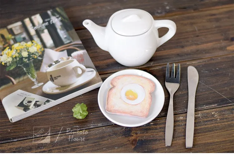 cute foods shape memo sticker pad toast Chinese bun biscuit noodles design interesting stationery stickers