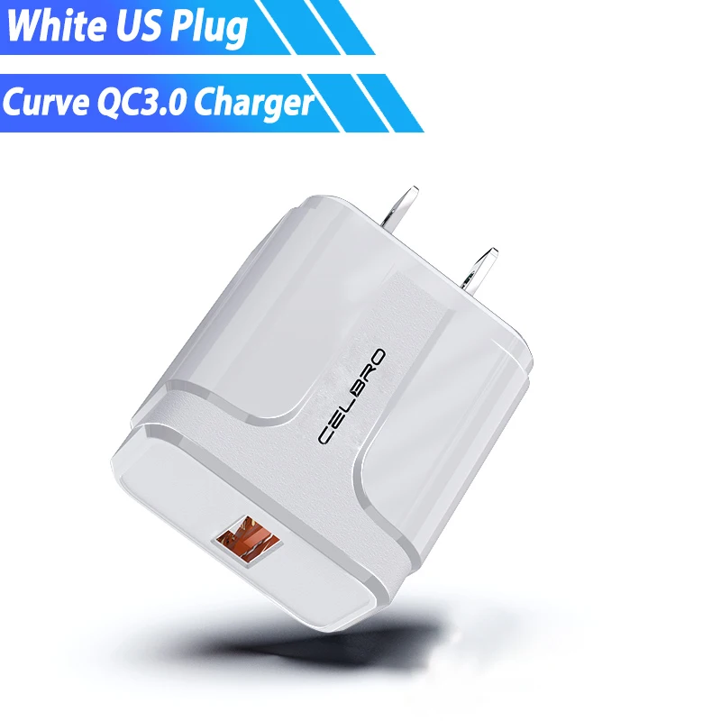 US Charger White 18 Вт USB зарядное устройство быстрое зарядное устройство 3,0 QC3.0 Быстрая зарядка для iPhone mi 9 A3 Red mi Note 7 8 K20 pro Сетевое зарядное устройство для телефона ЕС США адаптер - Тип штекера: US Charger White