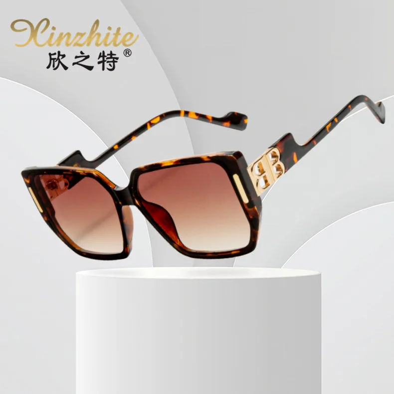 Большие Квадратные Солнцезащитные очки в стиле ретро индивидуальные трендовые