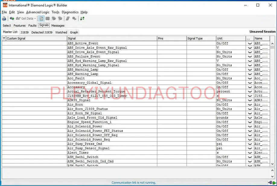 Шасси и программное обеспечение для программирования DLB Navistar international Diamond Logic builder