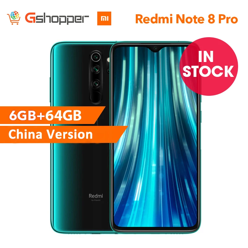 Версия CN Смартфон Xiaomi Redmi Note 8 Pro 6 Гб 64 мегапиксельная четырехъядерная камера 53