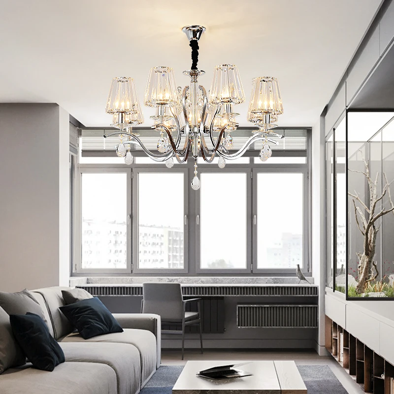 2019 роскошная хрустальная люстра лампа для гостиной люстры внутреннего освещения