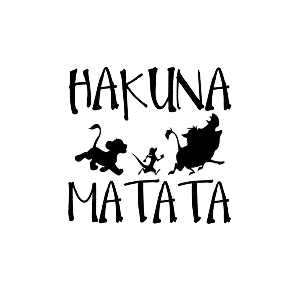 Классический мультфильм Акуна Матата Король Лев наклейка s Simba бампер стиль оконные рамы ноутбука высечки стикер винил дети(14*13 см
