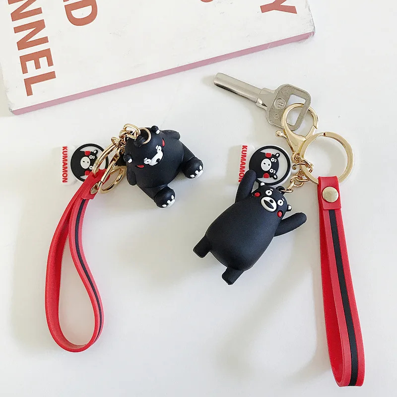 Милый мультяшный брелок Kumamon Bear с животным для ключей женские брелоки