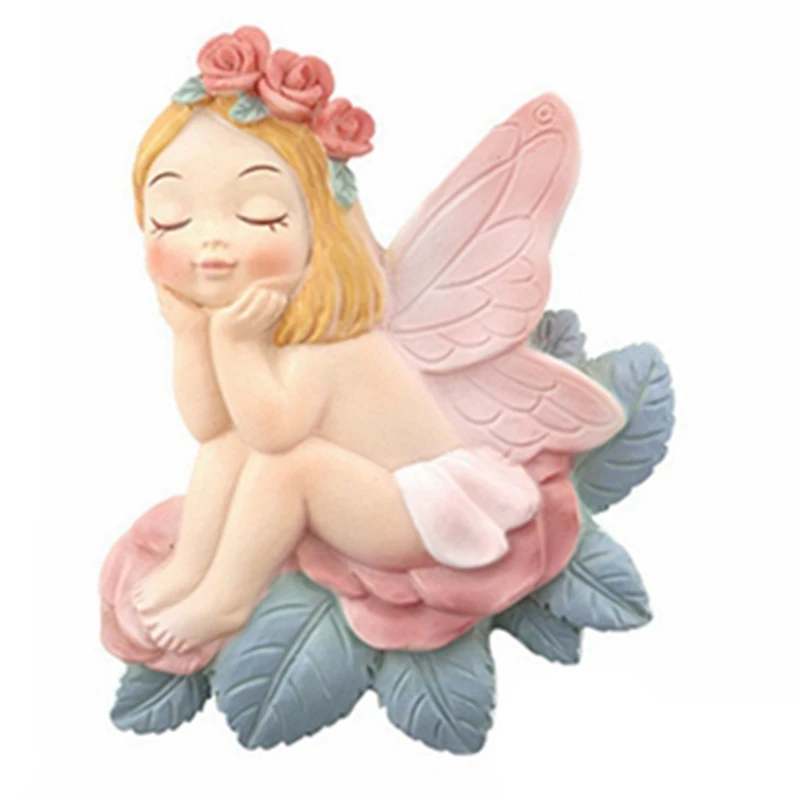 Flower Girl Switch Sticker Wall Decor Miniature Resin Home Light Decals Rose | Обустройство дома