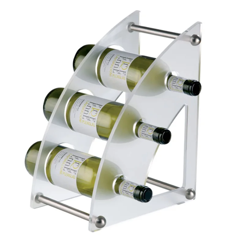 

Custom logo acrylic wine holder display stand plastic wine rack