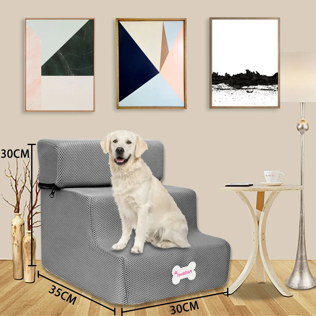 Дышащая сетчатая складная лестница для домашних животных съемная кровать