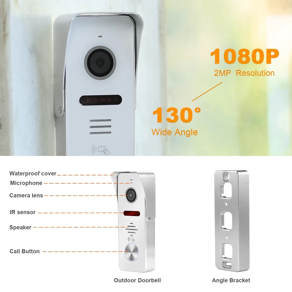 Ysecu WI FI видео домофон для дома TUYA Smart Life IP интерком квартира 7 дюймов сенсорный