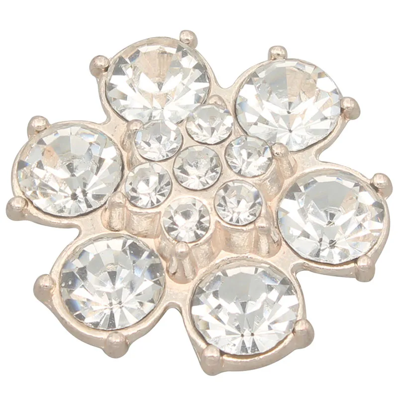 5 шт./лот 26 мм золотые пуговицы со стразами с плоской задней стороной декоративные