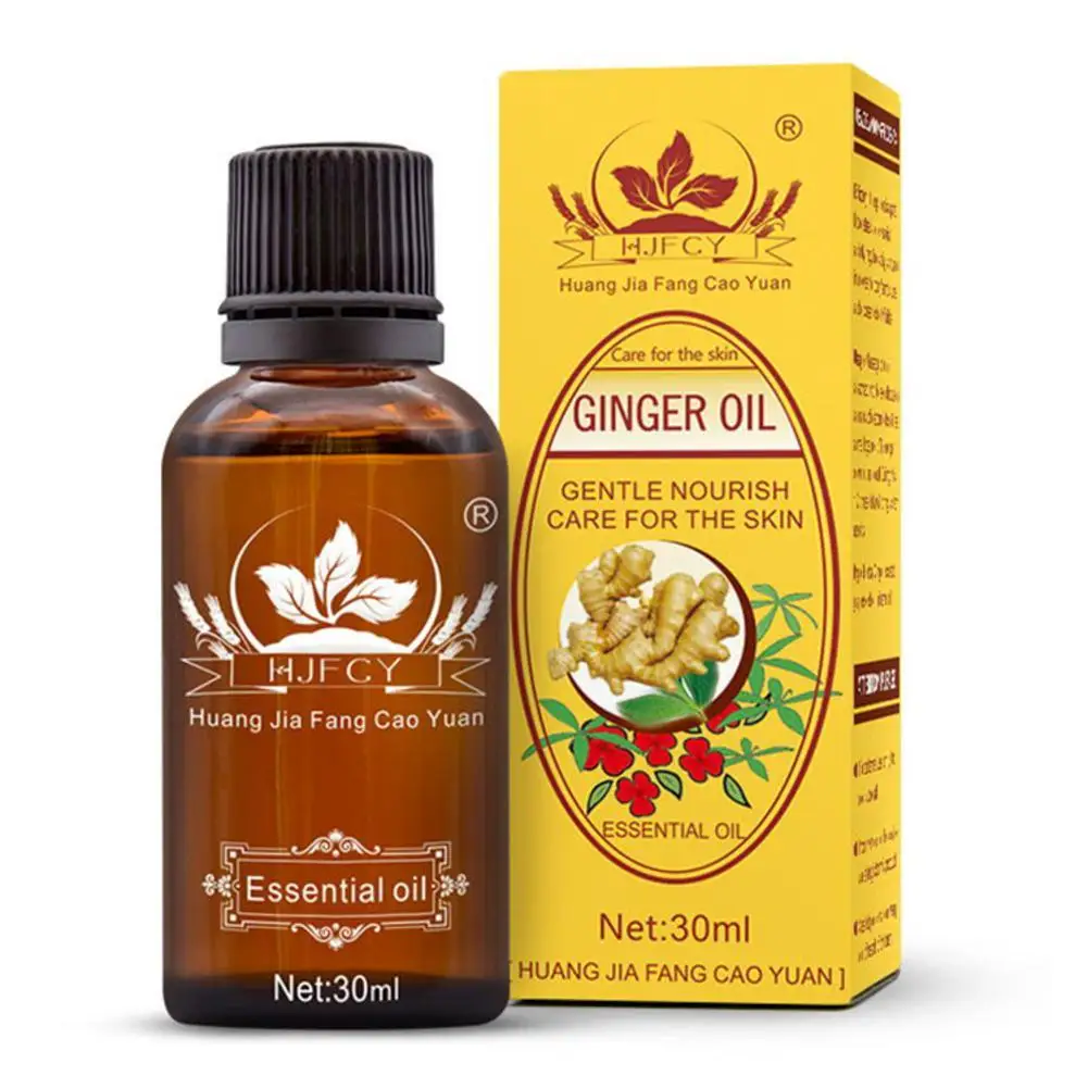 

30ml Ginger Essential Oil Body Massage Oil Anti Aging Lymphatic Detoxification Body Pure Plant Essential Oil For SPA Body Deodor