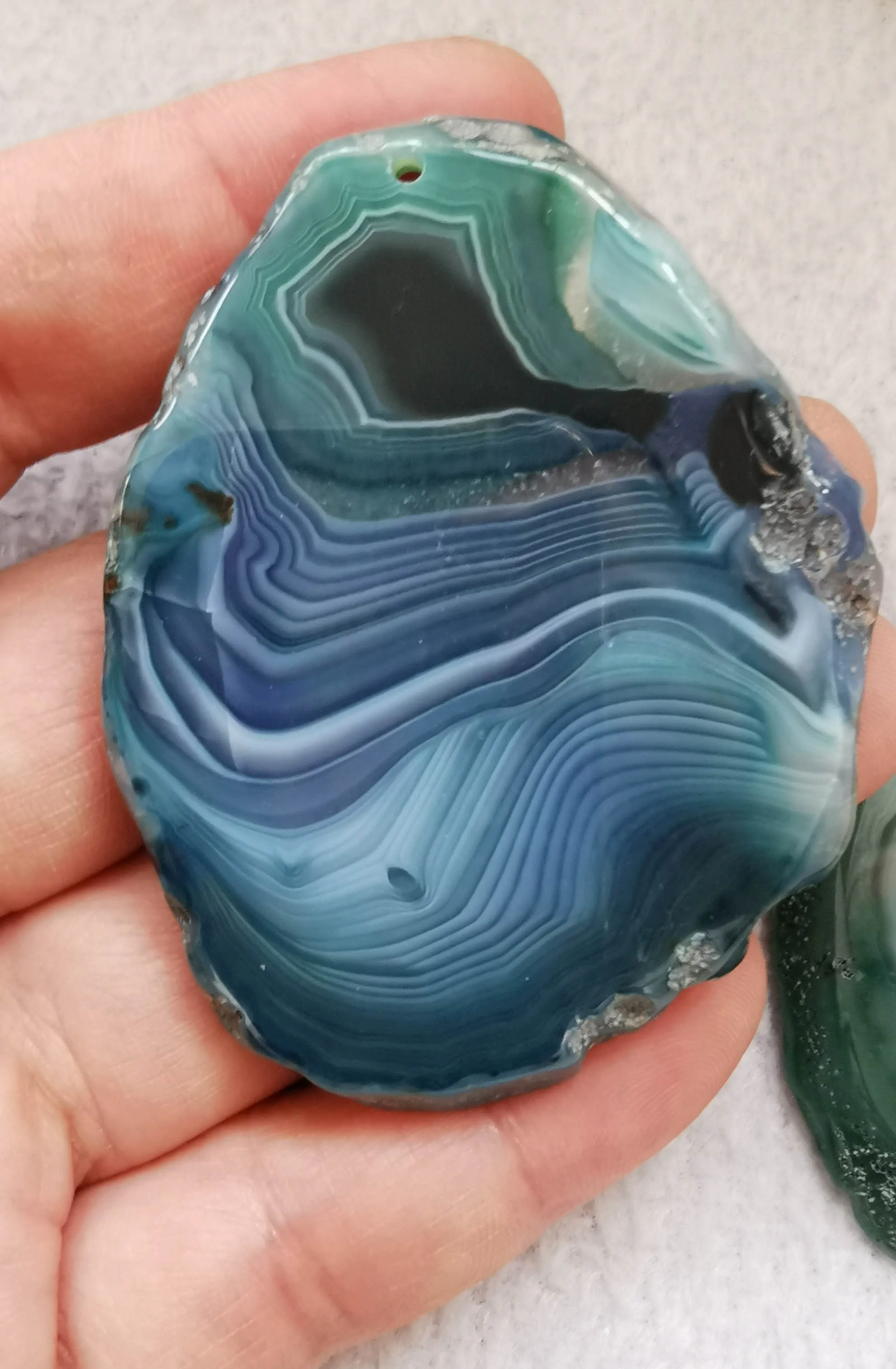 

Drilled--10 pcs Agate Crystal pendant- Mixed Colored Agate Coasters strip gold pendant Agate Slices Wholesale Slabs freefrom