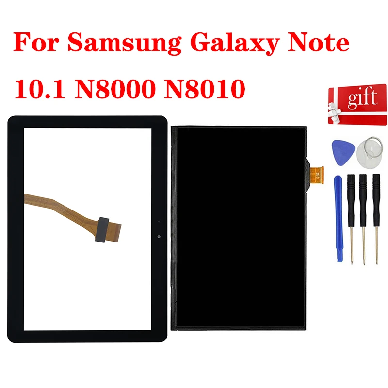 

LCD For For Samsung Galaxy Note 10.1 N8000 N8010 LCD Display Screen Panel Module / Touch Screen Digitizer Sensor Glass