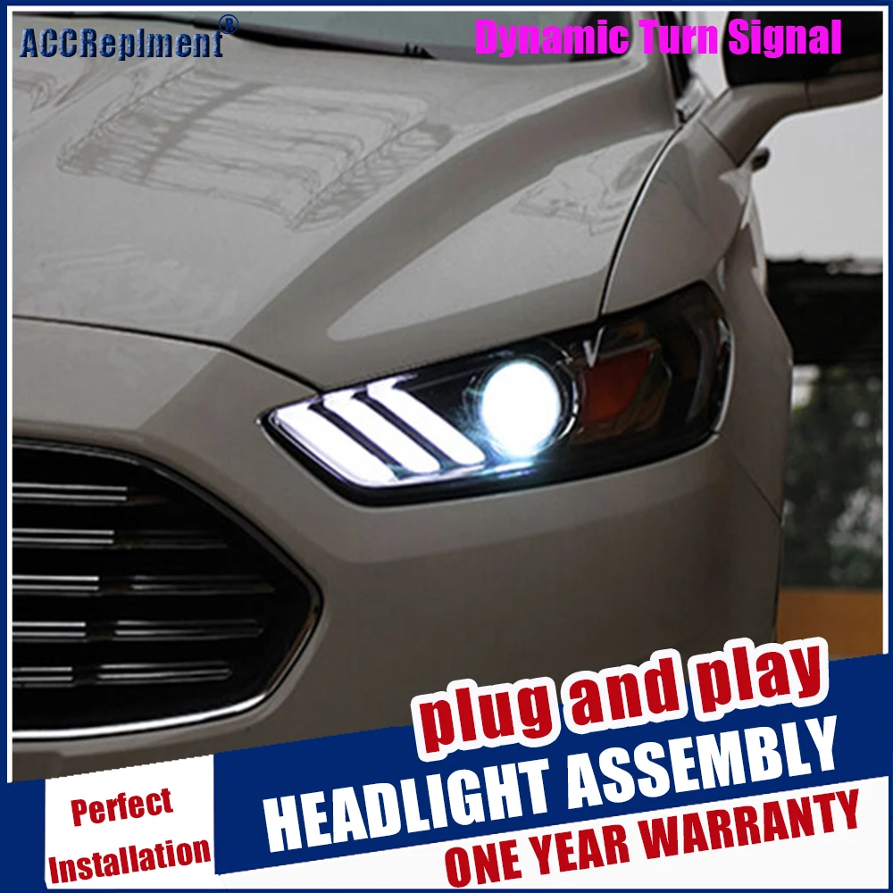 Автомобильный Стайлинг для Ford Mondeo Fusion головной светильник s 2013 2016 Mustang стиль