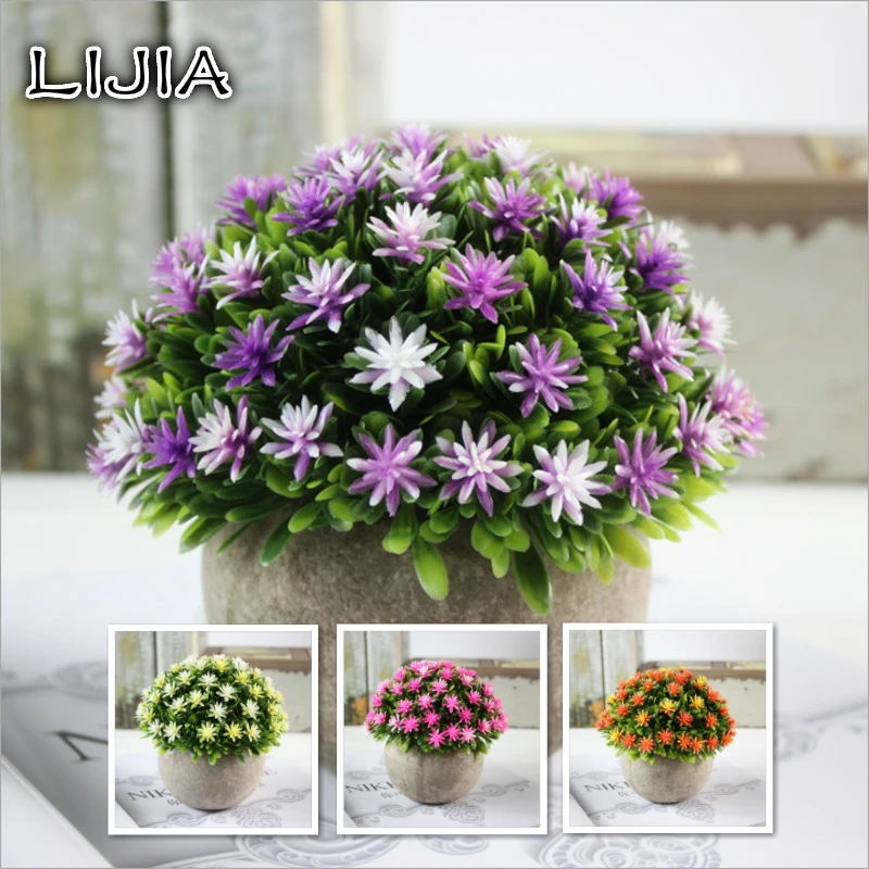 

Artificial fake plant potted bonsai Flowers Grass Ball green living room party hotel office table wedding restaurant decoration