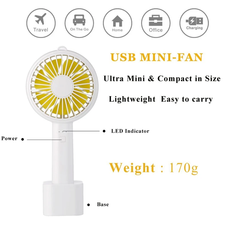 Портативный мини-вентилятор USB зарядка Персональный вентилятор с
