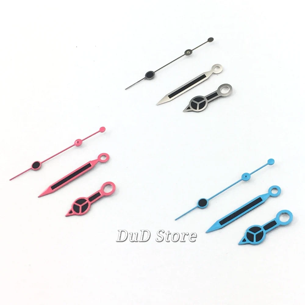 

Automatic machinery Watch hands red blue Silver black watch hands Fit mingzhu dg2813 miyota 8205 8215 821A movement parts