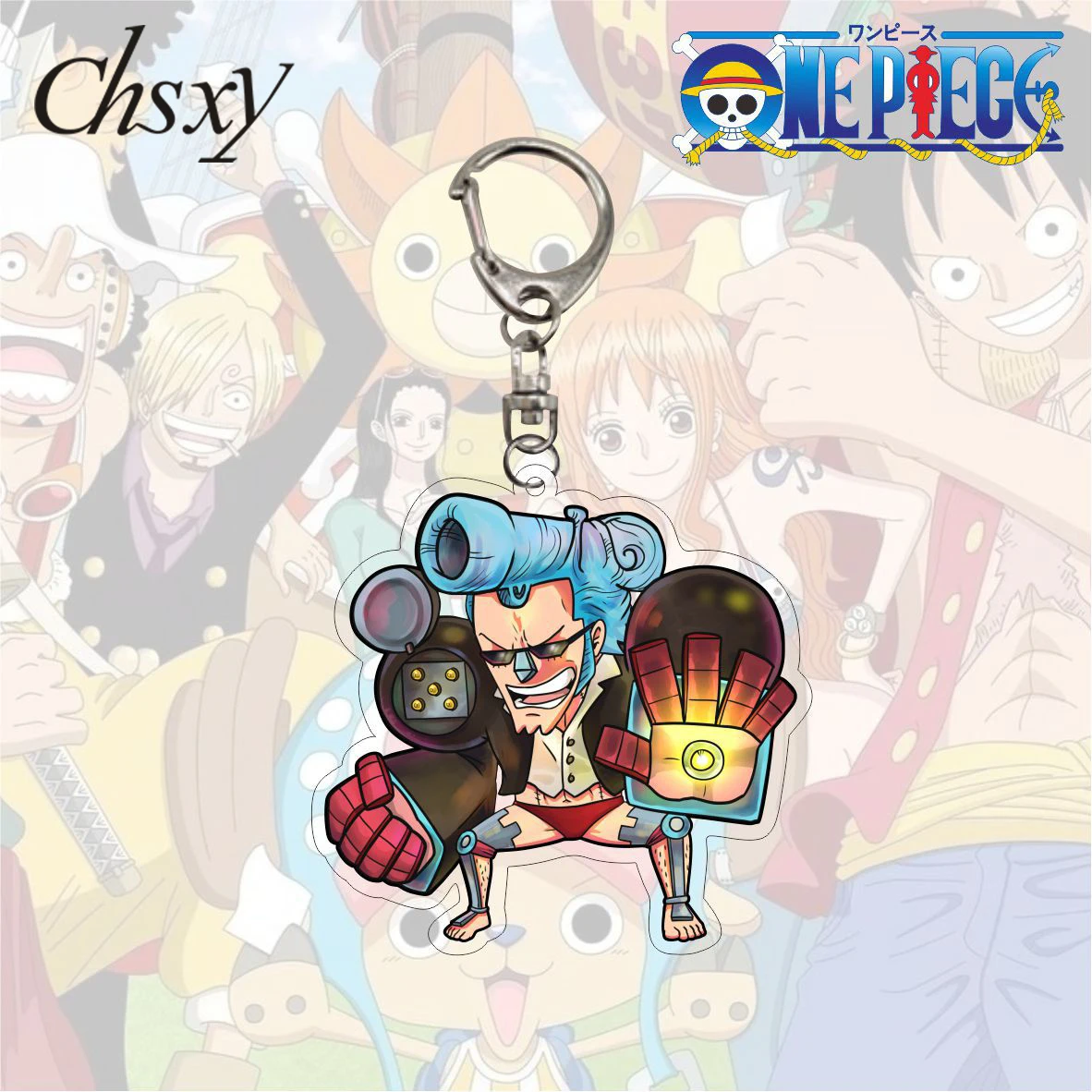 

Anime Acrylic Keychain Luffy Nami Sanji Cartoon Figure Key Ring Bag Car Pendant Teens Fans Collection Accessories Jewelry Gifts