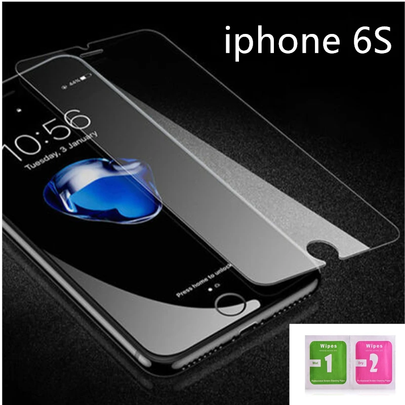 0 3 мм 9H 2.5D Закаленное стекло для iPhone 6S Защитная пленка экрана с бесплатными