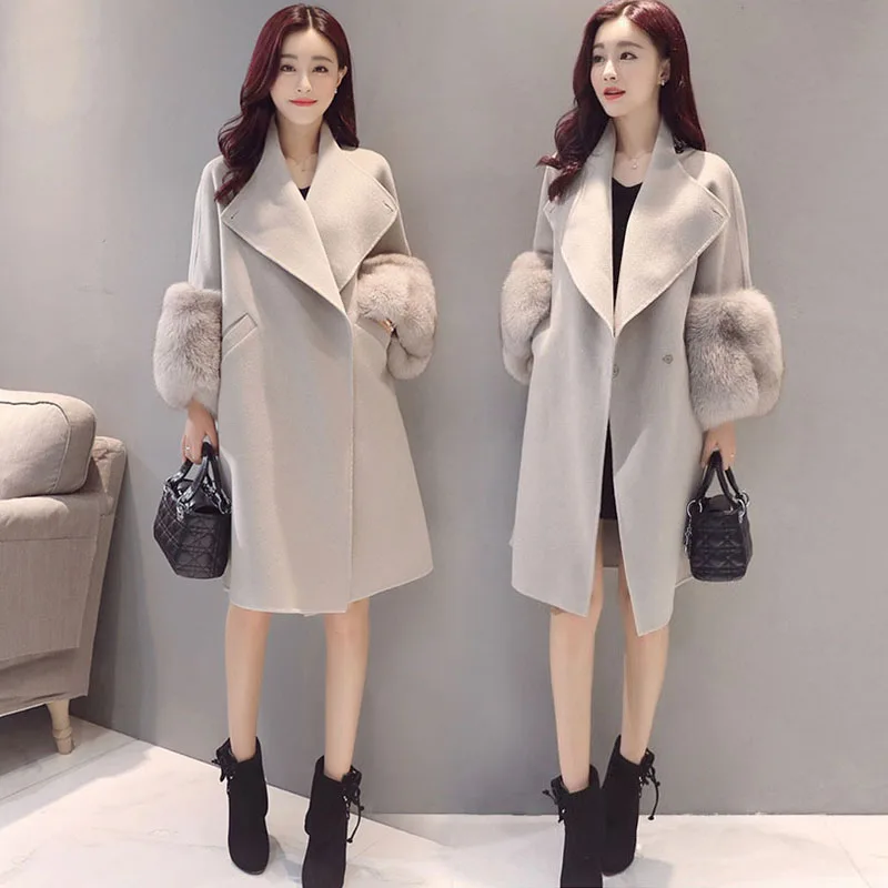 Шерстяное пальто для женщин осень зима Корейская версия 2019 Новая мода шерсть