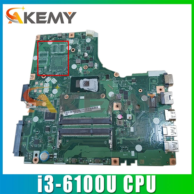 

A4WAS LA-C611P FOR Acer Aspire E5-474G E5-474 P248 laptop motherboard with i3-6100u 100% fully tested NBG49110016