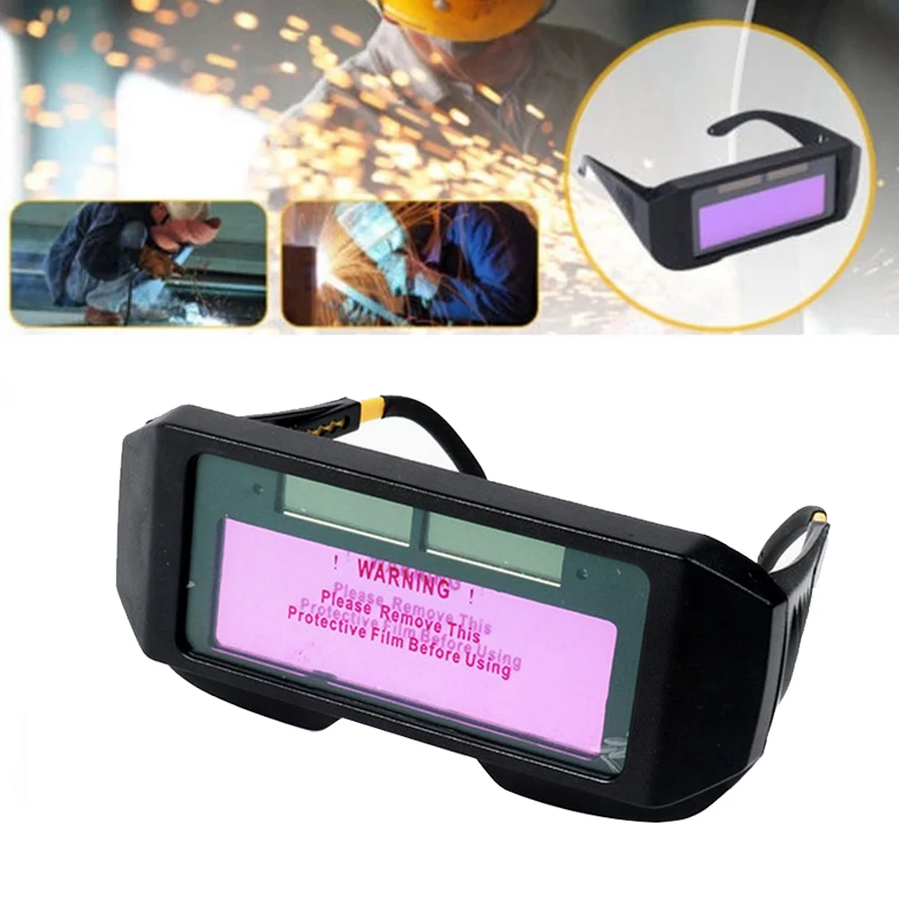 Solar Auto Darkening Eyes Mask Welding Helmet Welding Mask Anti- Eyes Shied Goggle Glasses Welder Protective Goggles Cap  - buy with discount