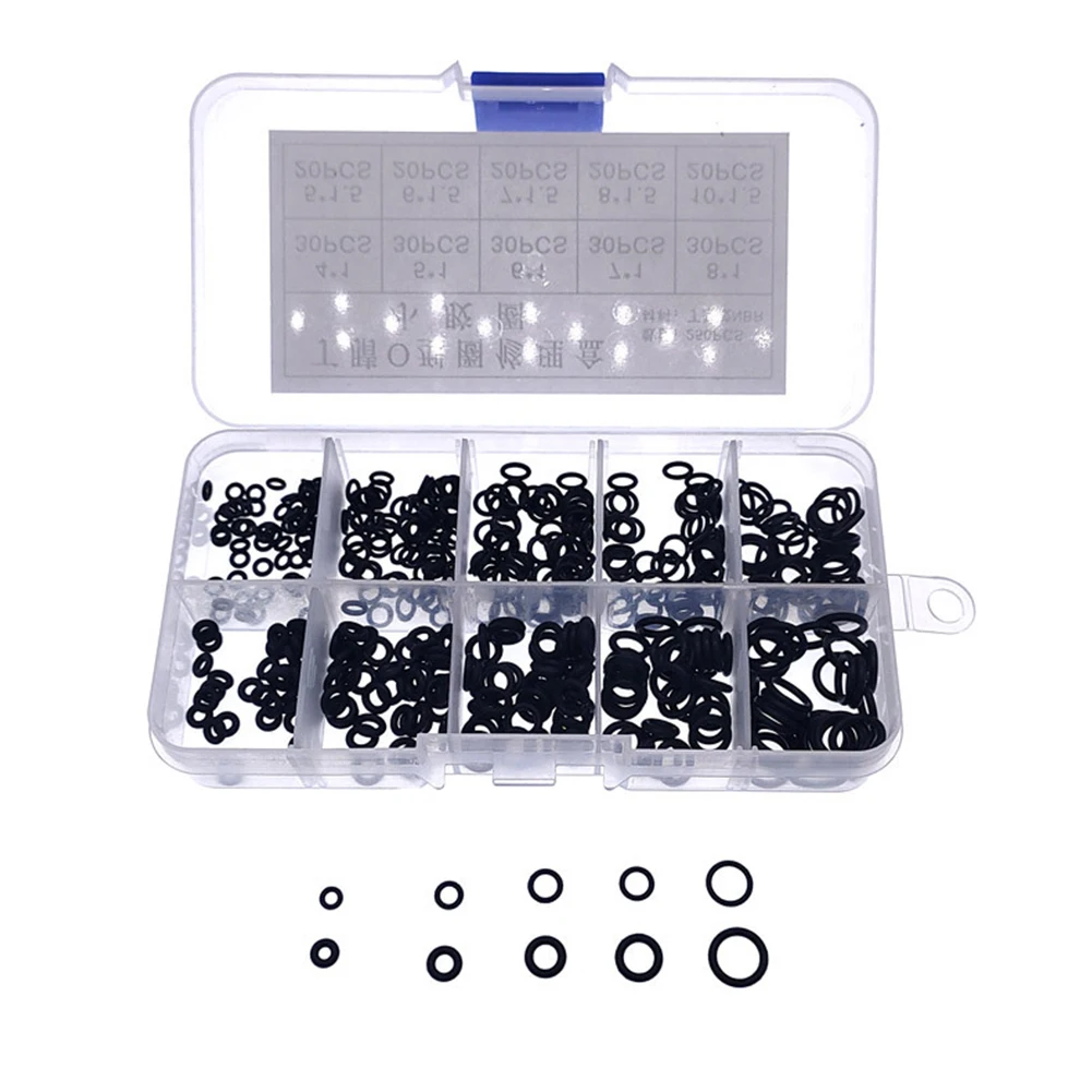 

1 Box O-Ring Nitrile Rubber Washer Set Silicone Faucet Gasket Sealing Ring Kit Heat Resistance Insulation Oil-resistant Gaskets