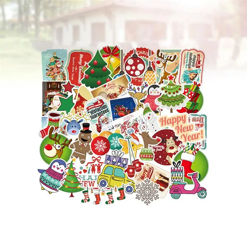 100 шт наклейки очаровательные рождественские креативные Мультяшные не