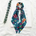 Повязка на голову женская в Корейском стиле, милый обруч с узлом и кроличьими ушками, эластичная резинка для хвоста, аксессуар для волос на Хэллоуин