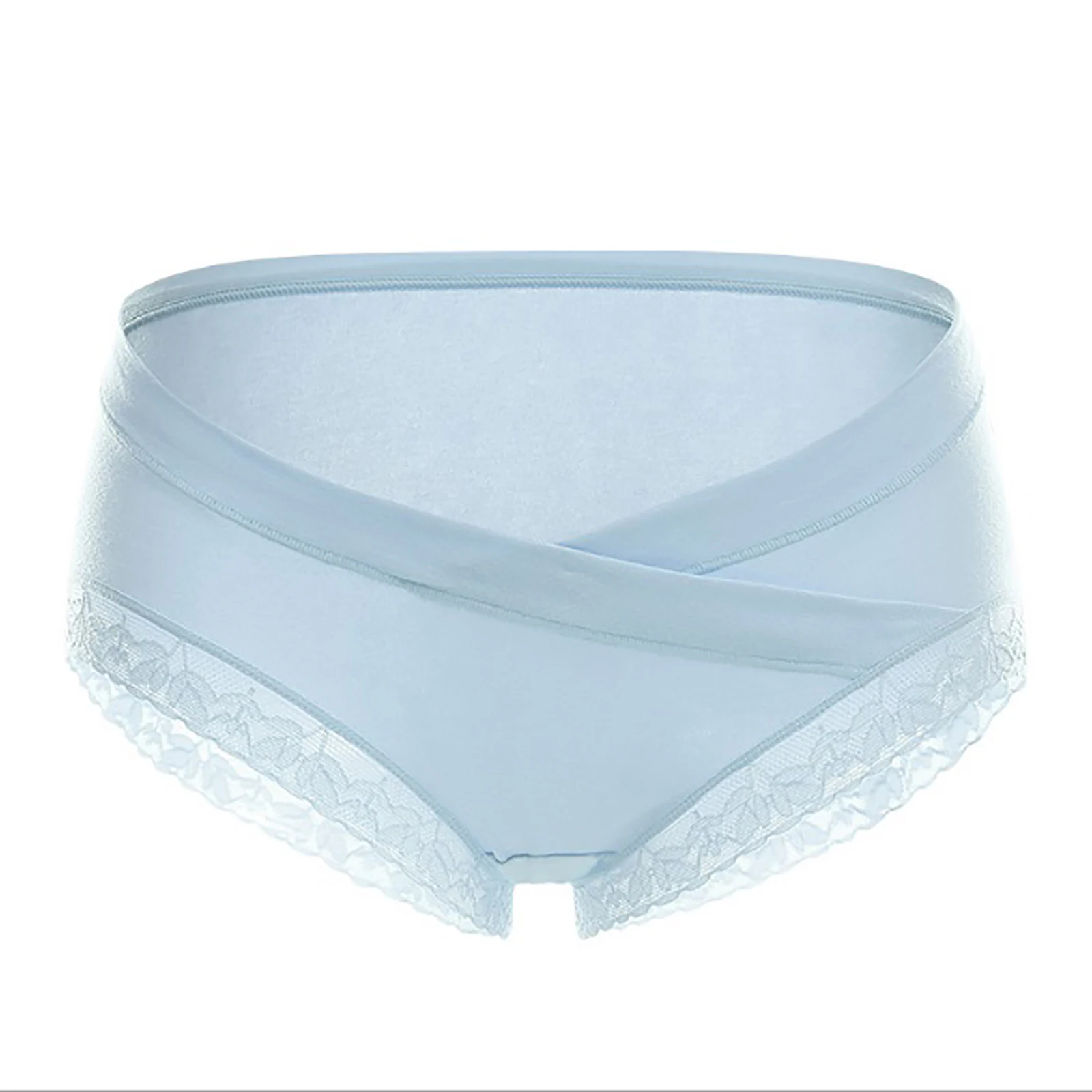 Ropa interior de maternidad de cintura baja para mujer, bragas de algod&oacute;n transpirables en forma de U, bragas suaves de embarazo-3