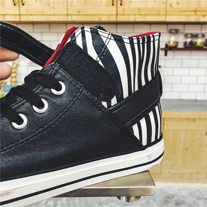 Демисезонная парусиновая обувь с высоким берцем Вулканизированная Повседневная