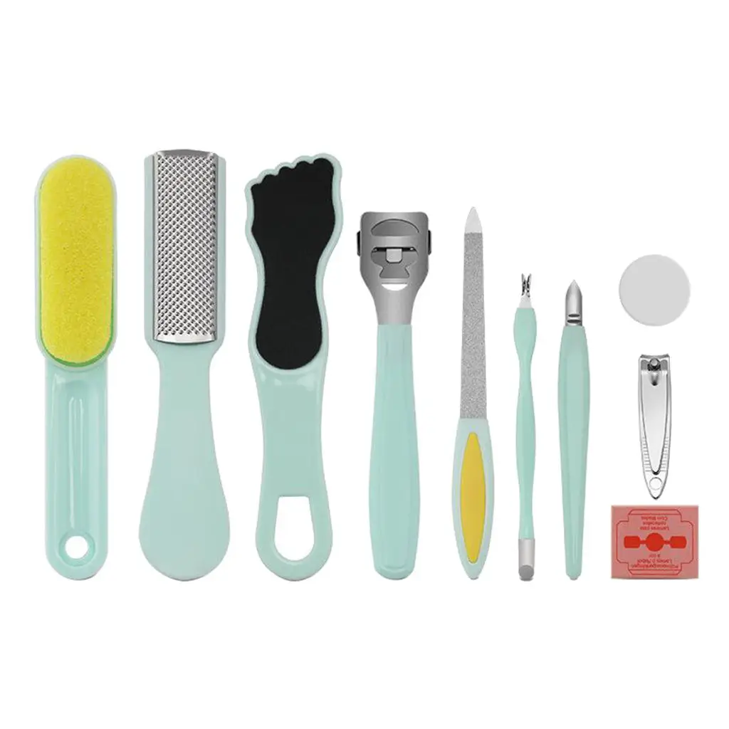 

10 in 1 Pedicure Kit Foot Files Set Double Sided Files Scraper Rasp Foot