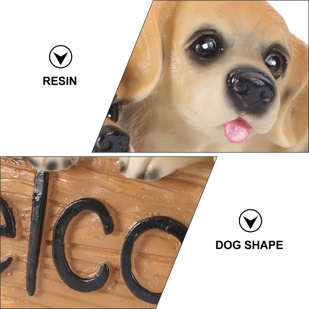 

1Pc Imitation Dog Pattern Decor Animal Resin Craft Lovely Puppy Dog Ornament
