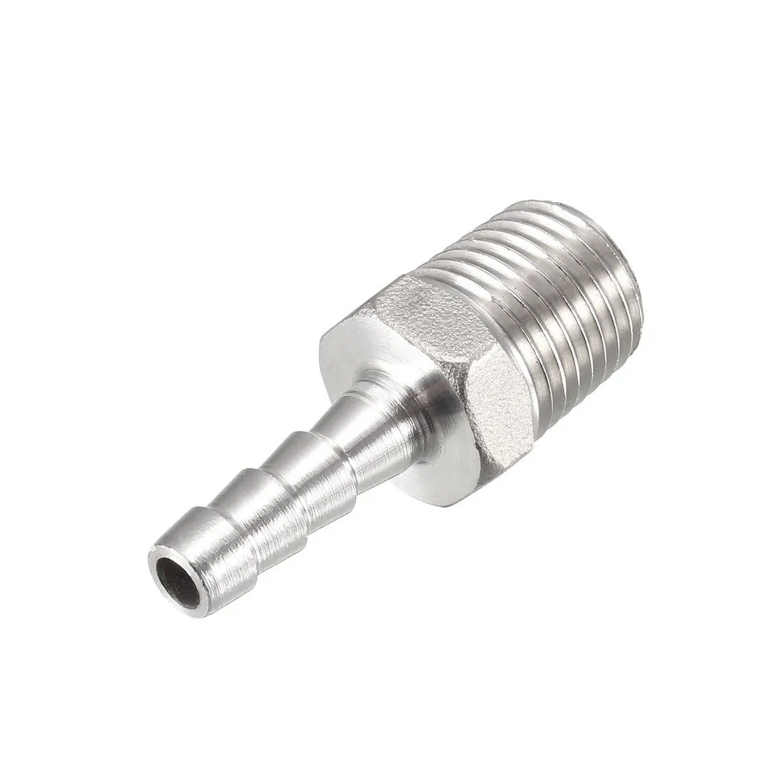 

uxcell Stainless Steel Barb Hose Fitting Connector 6mm Barbed X G1/4 Male Pipe for air water fuel oil Stainless Steel