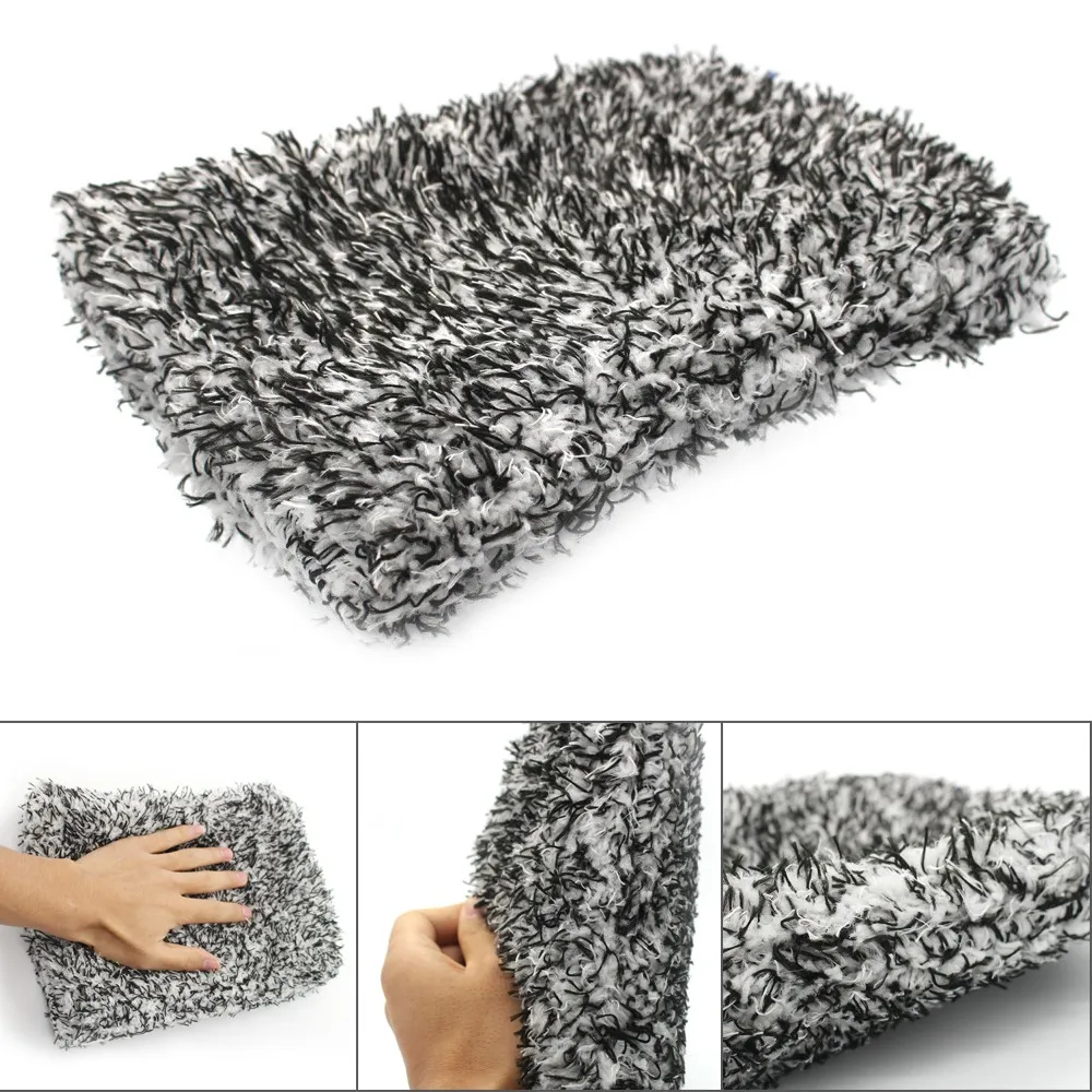 

22*15.5*5CM Super Absorbent Plush Microfiber Car Wash Sponge Block Car Accessories