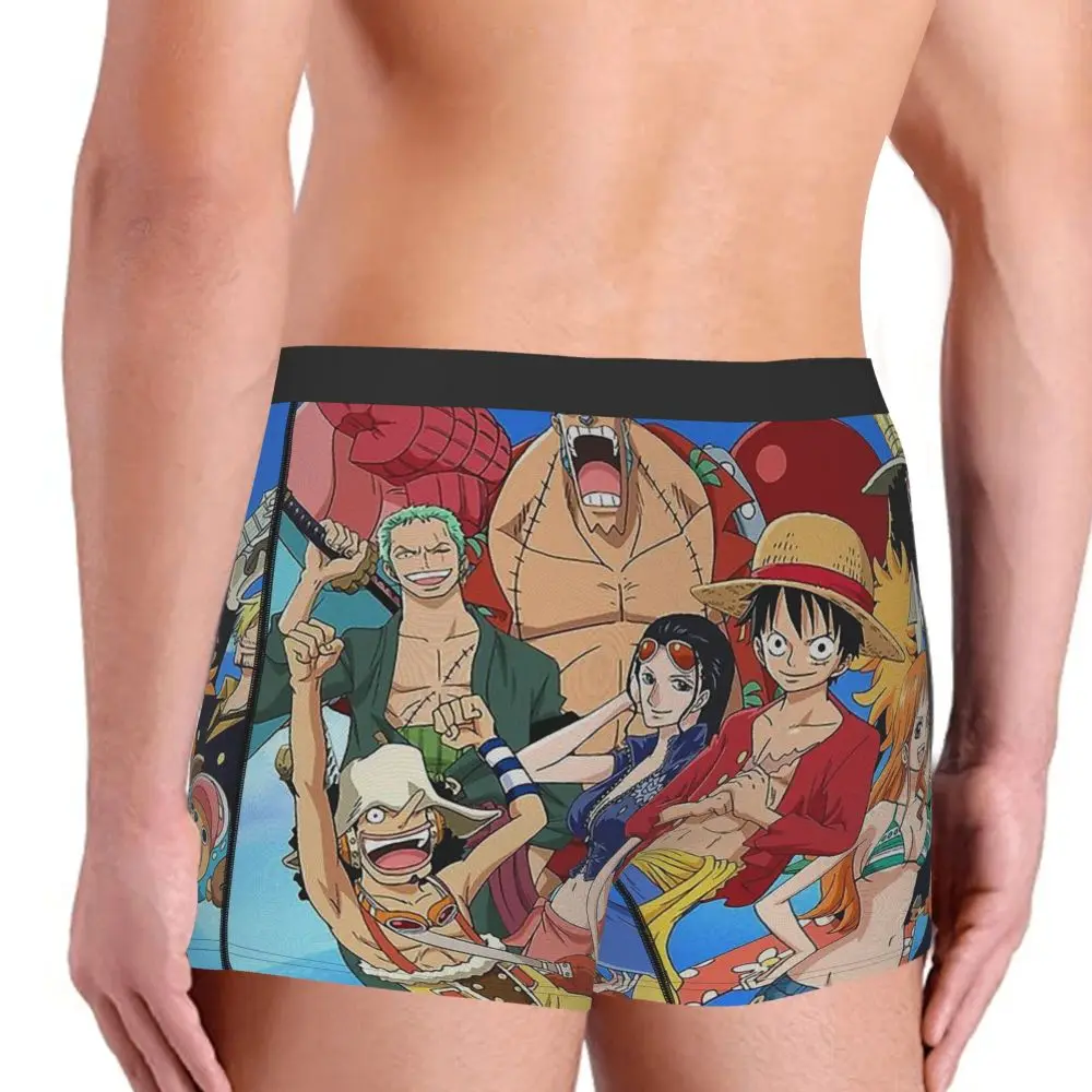 Трусы-боксеры Luffy с японским аниме дышащие мужские трусы принтом | Мужская одежда