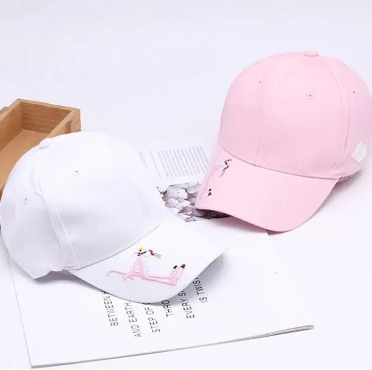 2020 модная бейсболка с вышивкой розовой Пантеры Женская крутая уличная городская
