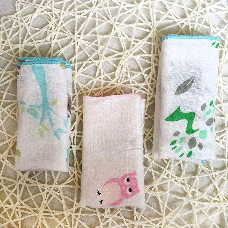 Новый мультяшный детский слюнявчик хлопковый марлевый носовой платок