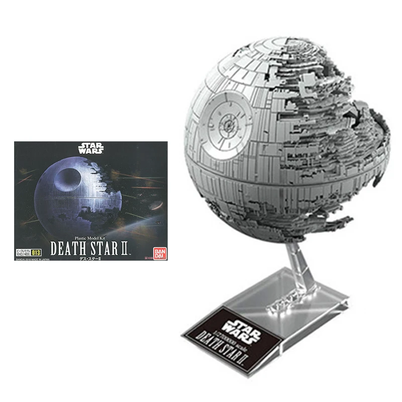 

Bandai Звездные войны в собранном виде модель автомобиля 1/2700000 Звезда смерти II из натуральной кожи ручной работы; Модель детских игрушек