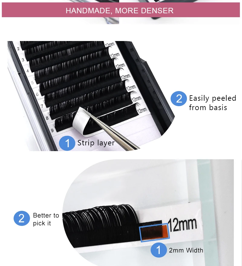 5Trays/Lot Individual mink eyelash extension suppliers 3d lashes More Denser C/D from Yogife Beauty | Красота и здоровье