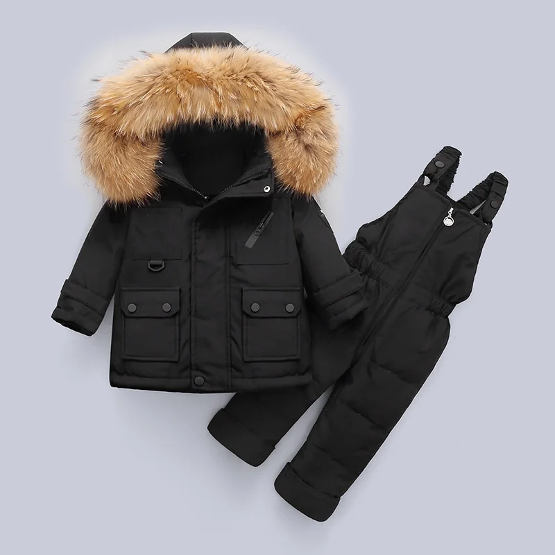 Детский пуховой комбинезон для мальчиков на возраст до-30 градусов