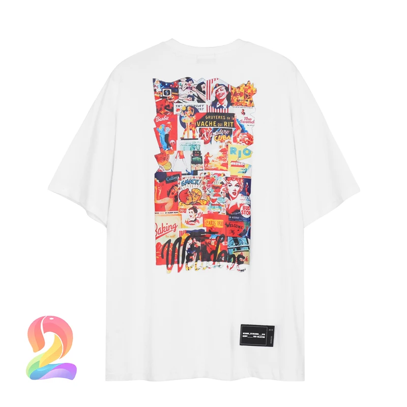 

Oversized New Arrival 2021 Welldone T Shirt Digital Direct Injection WELLDONE T-shirt Men Women Best Quality We11 Done Top Tee
