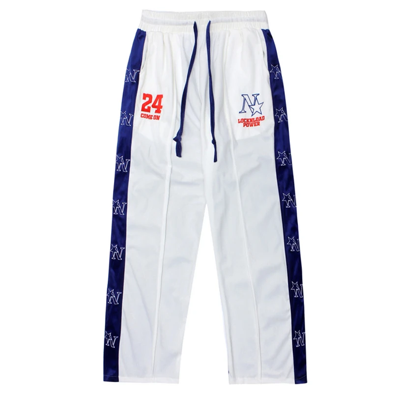 

Брюки мужские с вышивкой, уютные бархатные спортивные штаны в стиле пэчворк, повседневные Прямые брюки оверсайз в стиле ретро, с цветными бл...