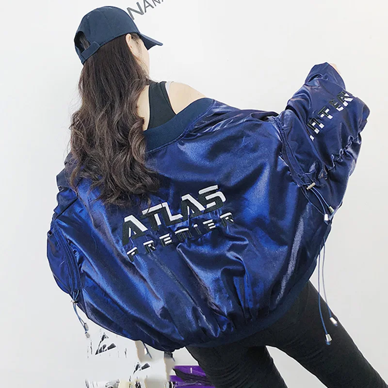 Европейская бейсбольная куртка Женская свободная уличная одежда базовое пальто