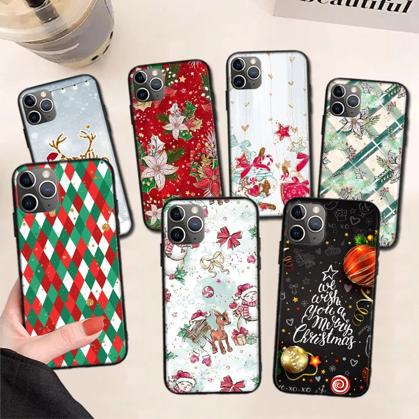

Merry Christmas Gifts Phone Case For iPhone 13 Pro Max 11 12 Pro XS Max XR X 7 8 6 6S Plus 13 Mini SE 2020 Cover Coque Funda