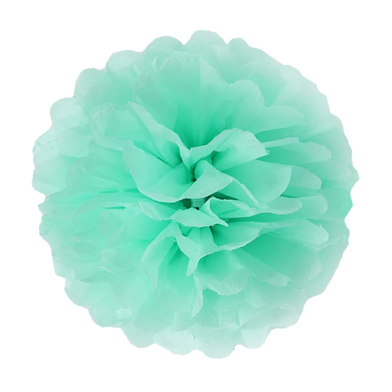 Tiffany Blue 5 шт., размер: 4/8/10 дюймов и изображениями красочного цветка Бумага мяч и помпоном настенные украшения Гостиная для свадебного торжества и праздника вечерние Потолочный декор - Цвет: Tiffany Blue