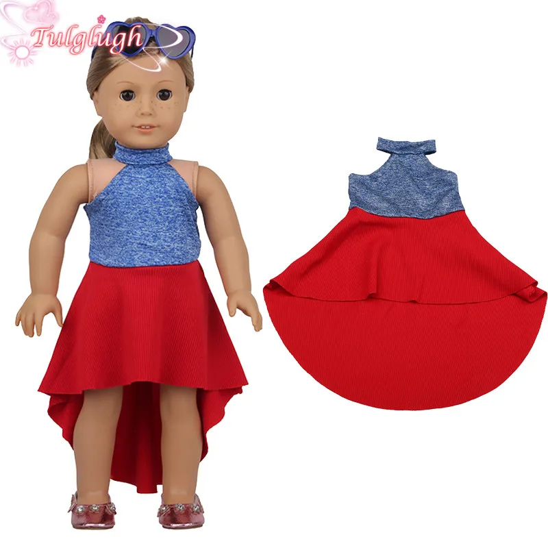 

Новинка 2021, красная стандартная одежда, подходит для 18-дюймовых американских и 43 см кукол новорожденных, кукла для новорожденных, подарок дл...