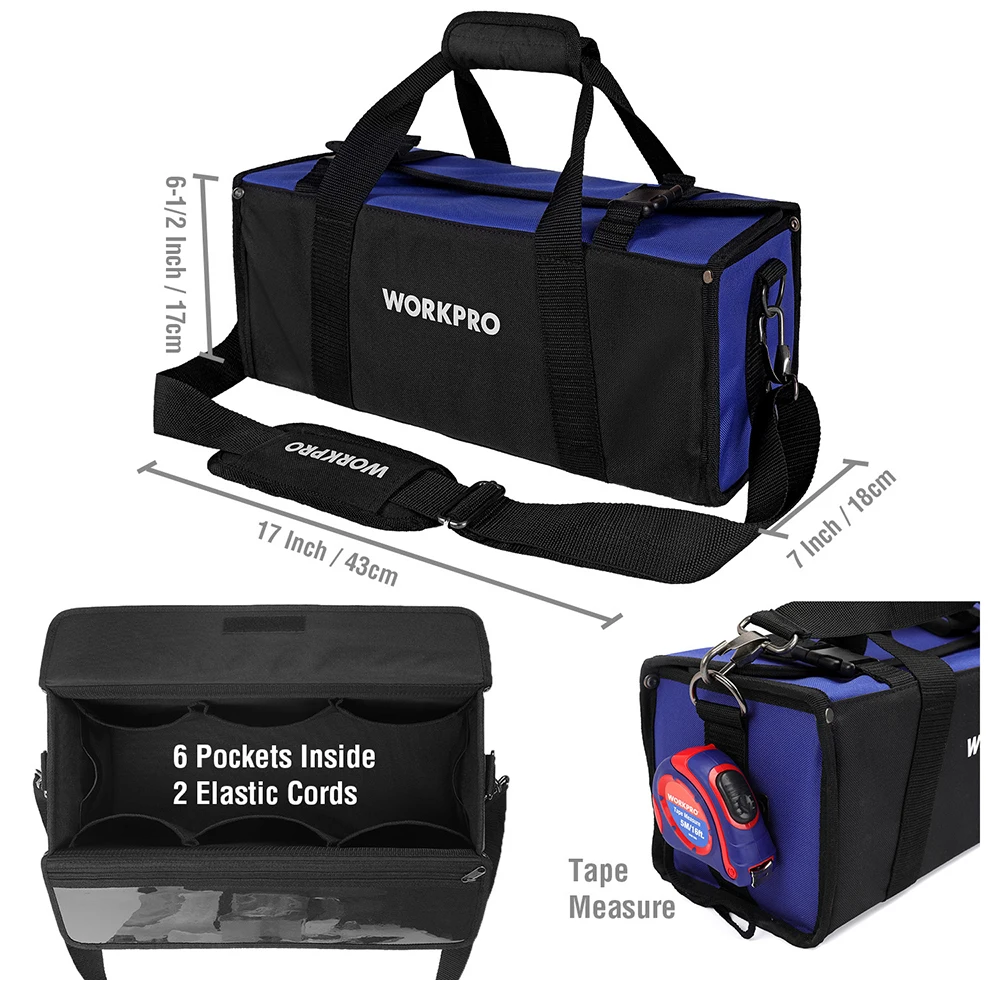 

WORKPRO 54PC Household Tool Set Screwdriver Set Electrical Tool Bag Home Tools